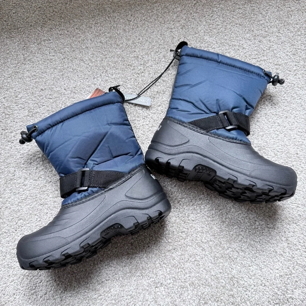 NWT Northside boy’s size 12 insulated waterproof navy blue/ black snow boots